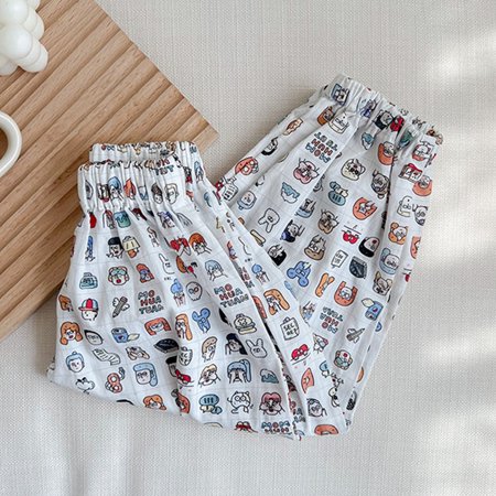 

Hunpta Toddler Kids Baby Girls Boys Cotton Pull On Cartoon Print Elastic Basic Harem Long Pants Bloomers Casual Joggers