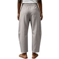 thumbnail image 5 of Summer Linen Pants for Women Wide Leg Palazzo Cotton Drawstring Casual Beach Vacation Boho Trousers with Pockets, 5 of 7