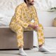 thumbnail image 4 of Balery Autumn Fall Yellow Leaves Pijama para Hombre de Dos Piezas con Manga Larga, Conjunto de Dormir y Descanso Suave con Bolsillos-Medium, 4 of 4
