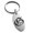 Silver, variant on Stainless Steel Letter G Initial Old English Monogram Engraved Small Oval Charm Keychain Keyring