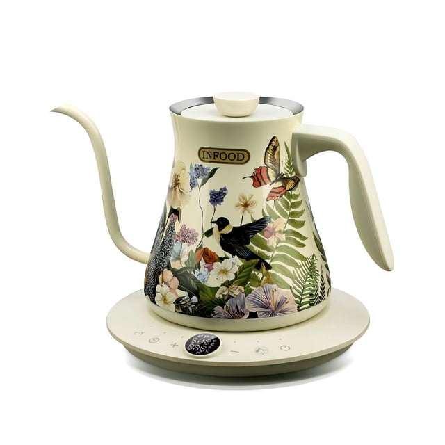 Hervidor eléctrico INFOOD 0,8 L 1200 W con diseño floral
