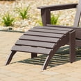 thumbnail image 3 of DuroGreen Adirondack Chair Ottoman Made With All-Weather Tangent Sustainable Lumber, Oversized, High End Outdoor Foot Stool, No Maintenance Patio Chair Foot Rest, Made in the USA, Chocolate, 3 of 7