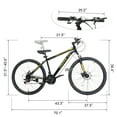 thumbnail image 2 of UBesGoo 27.5in Mountain Bike 21 Speed for Adult with Disc Brakes & Suspension, Black, Yellow, 2 of 7