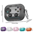 thumbnail image 3 of Protective Case Cover for Apple AirPods Pro 2, TPU Gamepad Design with Integrated Phone Stand, Shock-Absorbing, Anti-Scratch, Drop Protection, Portable, Gaming Accessory, Black, 3 of 8