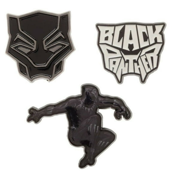 Black Panther Set of 3 Metal Enamel Logo Pins