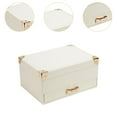 thumbnail image 6 of Milageto Jewelry Box 2 Tier Women Jewelry Organizer Display for Earrings Pendant White, 6 of 8