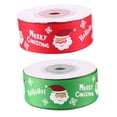 thumbnail image 2 of Homeholiday 25mm Christmas Ribbon 10Yards Printed Xmas Tree Festival Grosgrain Ribbons Decoration Gift Wrapping, 2 of 8