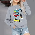 thumbnail image 2 of Cethrio Kids Boys Sweatshirts, Printed Long Sleeve Pullover Spring and Autumn Tops Gray Size 3-4 T, 2 of 4