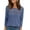 Blue, variant on Cogild Women Long Sleeve Shirts for Womens Ribbed Knit Sweaters for Womens with Lace Patchwork Detail Casual Tops for Womens