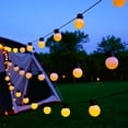 thumbnail image 3 of Solar-Powered LED Globe String Lights, Outdoor Waterproof G50 Bulb Fairy Lights for Camping, Patio, Garden, and Party Decor, 8 Lighting Modes, Auto On/Off, Warm White and Multicolor Options, 3 of 7