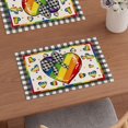 thumbnail image 3 of Rainbow Love Heart LGBTQ Placemats Set of 4 Pride Day Inclusion Lesbian Gay Bisexual Transgender Queer Homosexual Equality Table Mats Decorations 12x18 Inch, 3 of 5