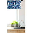 thumbnail image 3 of Ambesonne Navy Blue Window Valance, Contemporary Abstract, 42" x 12", Violet Pale Blue White, 3 of 3