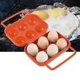 thumbnail image 3 of Clearance Items,npkgvia Egg Holder For Fridge,Egg Cartons,2PCS Portable 6 Eggs Plastic Container Holder Folding Storage Box Eggs,Egg Storage,Kitchen Storage, 3 of 3