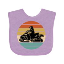Inktastic Snowmobile Retro Sunset Boys or Girls Baby Bib