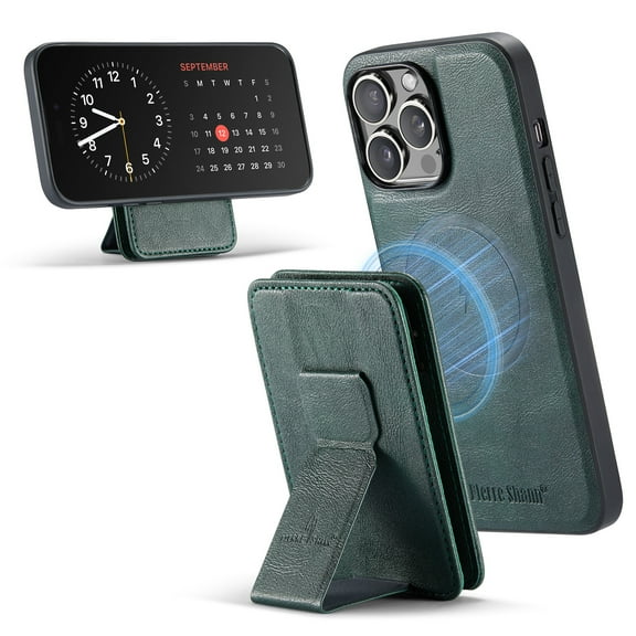 Compatible for iPhone 11 Pro Wallet Case,[Support MagSafe Wireless Charging] Back Flip Magnetic Leather Phone Cover with Detachable RFID Blocking Card Holder For iPhone 11 Pro,Green