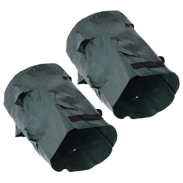 Grow 2PCS 10 Galones Macetero De Fresa Bolsas De Cultivo Contenedor Con 8 Bolsillos Para Interiores Y Exteriores