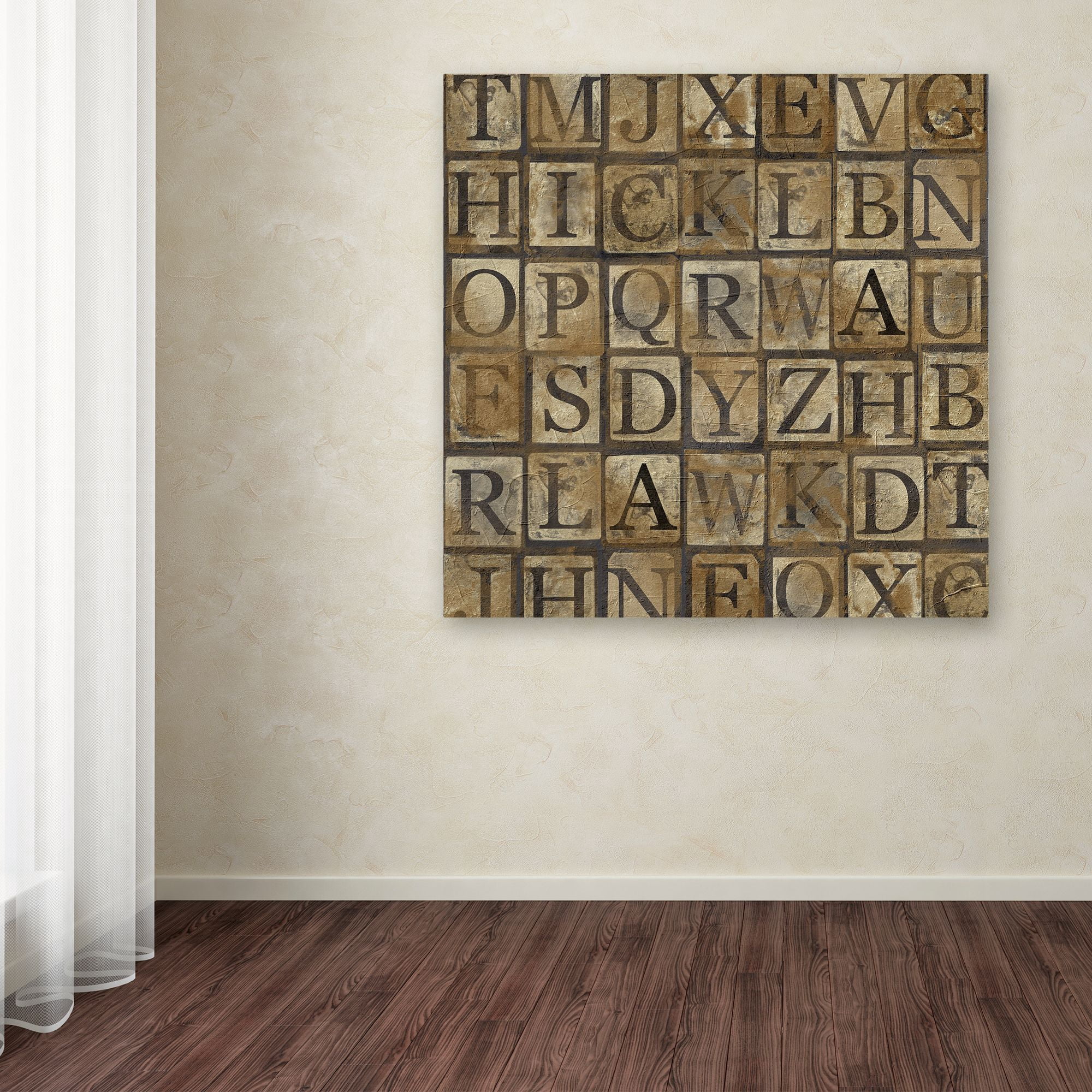 Trademark Fine Art 'Grungy Letters Large' Canvas Art by Marcee Duggar