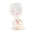 thumbnail image 1 of Maceta con cabeza de niña, maceta creativa, adorno de mesa, maceta decorativa Blanco, 1 of 8