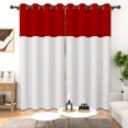 thumbnail image 4 of Lfeey Black out Curtains for Bedroom 63 inch Long, Red White, Christmas Modern Thermal Insulated Grommet Window Drapes, 2 Panels, 4 of 7