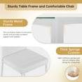 thumbnail image 3 of FDW Dining Table Set Glass Dining Set for Small Spaces and Chairs for 4, Chairs Home Furniture Rectangular Modern, White, 3 of 7