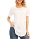 thumbnail image 2 of Camiseta de mujer, cuello en V, manga corta, larga, casual, para fiesta, tops Eccomum Blanco XXXXXL, 2 of 7