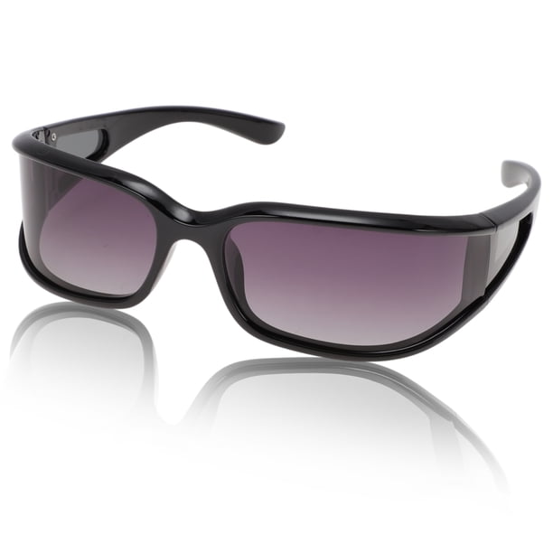 Gafas de sol para motocicleta Unique Bargains, lentes oscuros grises, marco negro, tri-acetato de celulosa, PC UV400