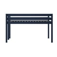 thumbnail image 4 of JACKPOT Contemporary Solid Wood Low Loft Twin Bed with End Ladder in Blue, 4 of 6