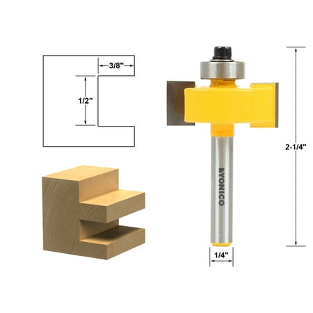 

Yonico 1/2 Slot Slotting & Rabbeting Router Bit - 1/4 Shank - 14187q