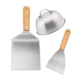 thumbnail image 2 of simhoa Griddle Accessories Kit Kitchen Gadget BBQ Spatulas for Camping Steak Baking 3 Piece, 2 of 8