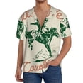 thumbnail image 1 of Balery West Cowboys Camisa Casual de Manga Corta con Botones para Hombre, Texturizada, Estilo Cubano, para Playa, Verano-Medium, 1 of 5