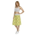 thumbnail image 3 of Women's Sunflower Botanical Foliage Bloom A-line Printed Skirt Casual Wear, L, Green Brown Yellow, by Ambesonne, 3 of 6