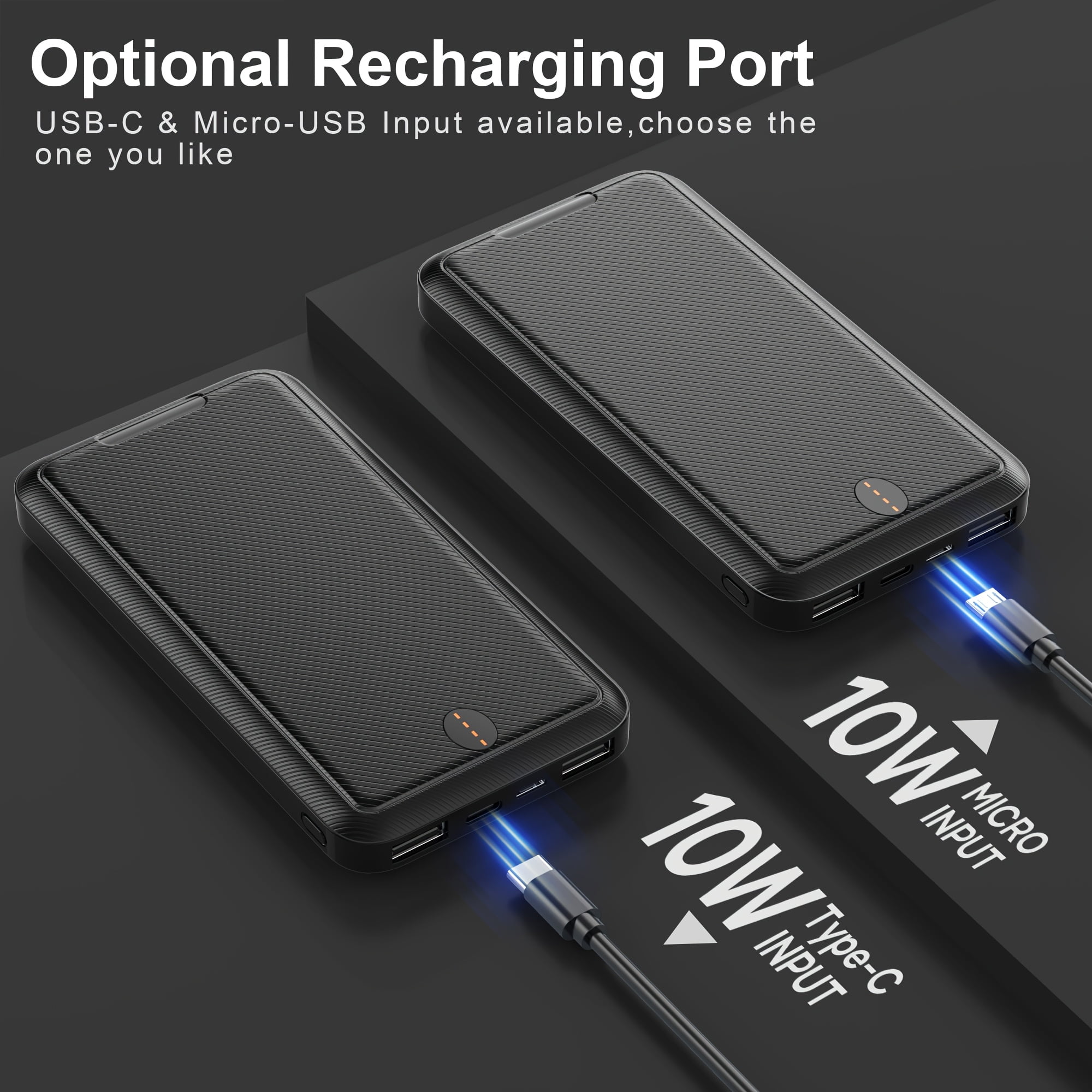 5V 2A Battery Pack For Heated Jackets Vest, 10000mAh Power Bank Portable Charger, Portable Phone Charger For Smartphones, Tablets, Heated Clothes., Etc