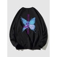thumbnail image 2 of ZAFUL for Men Letter Butterfly Print Sweatshirt Black XL, 2 of 2