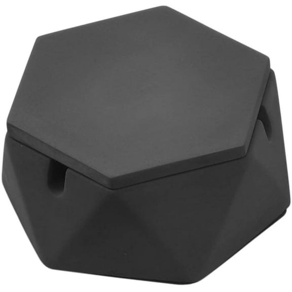 Concrete Ashtray with Lid & Stainless Steel Ashtrays for Cigarettes, Cement Ash Tray Smoking Holder Indoor Smokeless Outdoor Windproof Patio Home Office Cool Decor(Black, Small)