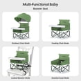 thumbnail image 2 of Asiento elevador portátil para bebés Sunchildor con bandeja y toldo verde, 2 of 7