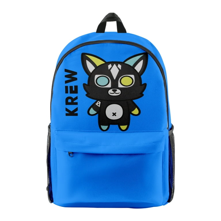 ItsFunneh Krew District Merch Backpack Funny School Bag 3D Casual Zipper  Daypack - Walmart.com