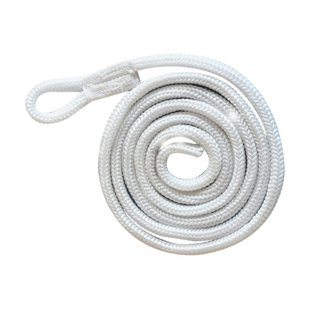 Cuerda de amarre para barco de 6 mm x 1,5 m, amarres para muelles, protector de muelles marinos. Blanco