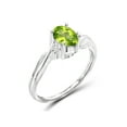 thumbnail image 3 of JewelersClub Peridot Ring Birthstone Jewelry – 0.80 Carat Peridot 0.925 Sterling Silver Ring Jewelry with White Diamond Accent– Gemstone Rings with Hypoallergenic 0.925 Sterling Silver, 3 of 4