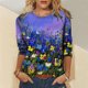 thumbnail image 2 of Tops Para Mujer Blusa Casual Elegante Camisas de Manga Larga Otoño Estampado de Flores de Moda Camiseta de Cuello Redondo Top Pullover Odeerbi ODB171146, 2 of 5