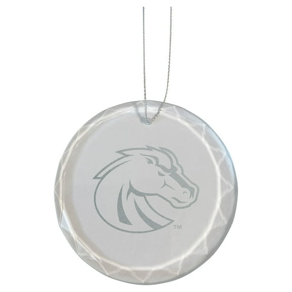 Boise State Broncos 3.25'' Laser Engraved Glass Ornament