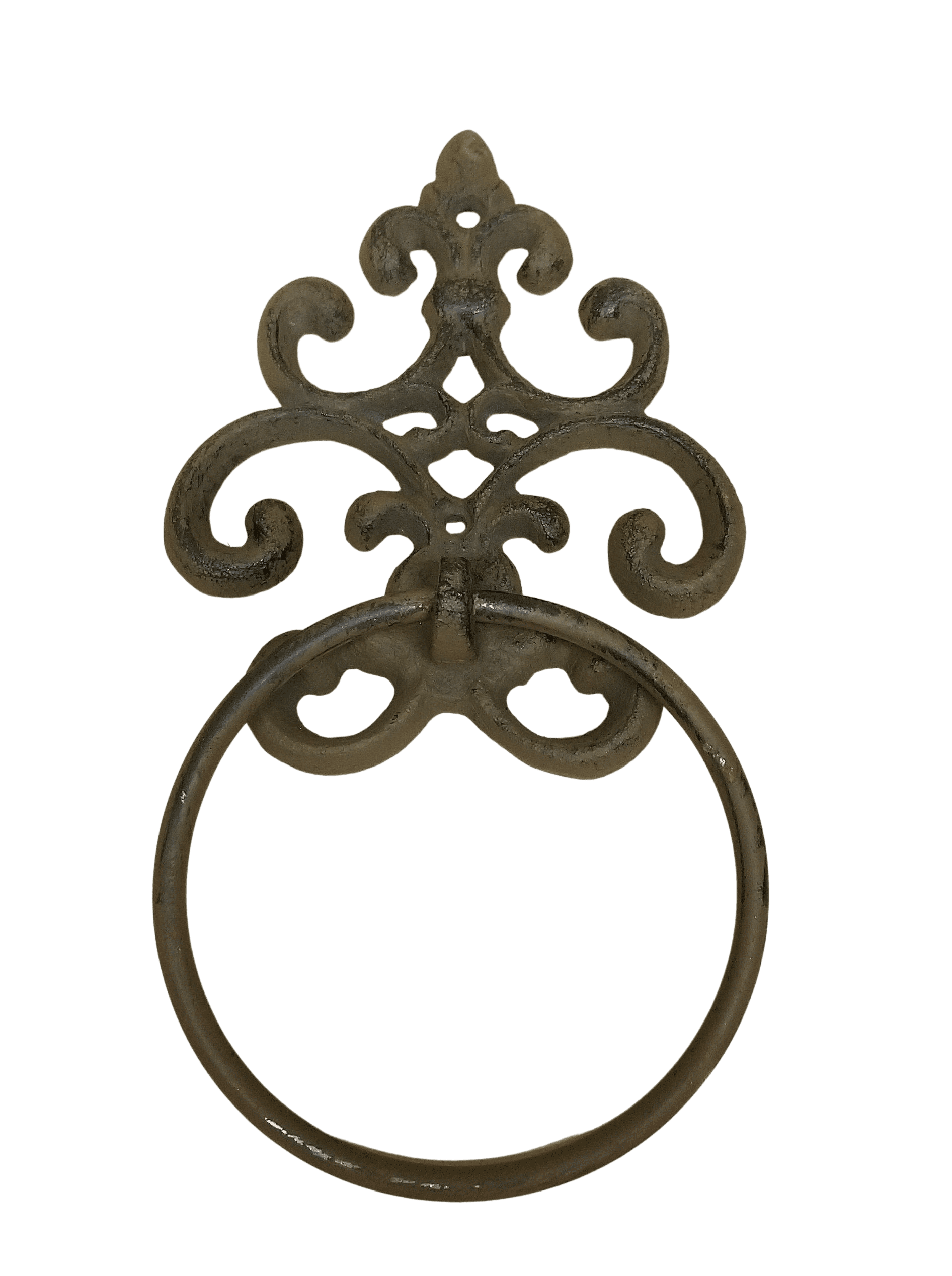 DRAGONFLY Towel Ring 4" Cast Iron for Bath or Kitchen 
