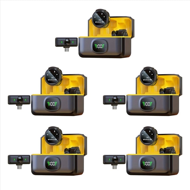 5X Micrófono de Solapa Inalámbrico J6 Plug & Play Micrófono de Solapa para Grabación de Video, Transmisión en de Vlogs y Entrevistas Tipo-C