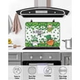 thumbnail image 4 of Large Induction Cooktop Protector Mat St. Patrick's Day Stove Top Covers for Electric Stove, Spring Green Gnomes Leaves Clovers Decorative Stove Burner Cover Mats, Glass Top Stove Cover, 4 of 7