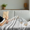 thumbnail image 3 of Goat Soft Flannel Fleece Blanket, Baby Ibex with Small Hooves Sitting on the Ground in a Cheerful Mood Childish Cartoon, Cozy Plush for Indoor and Outdoor Use, 50" x 60", Multicolor, by Ambesonne, 3 of 5