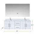 thumbnail image 4 of Volez 36 in W x 18.25 in D Dark Grey Single Bath Vanity with Side Cabinet, and White Ceramic Top, 4 of 9