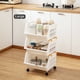 thumbnail image 3 of Yuarrent Carro de cocina móvil para restaurante en casa, estante de drenaje apilable desmontable, almacenamiento de utensilios de cocina para condimentos Organizadores de utensilios de cocina Grande Yuarrent HA080324-02, 3 of 6