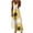 Yellow Womens Summer Dress, variant on USSUMA Dress for Women Wedding Guest, Women's Summer Floral Boho Sleeveless Spaghetti Strap Cami Long Maxi Dress Daisy Print V Neck Backless Beach Sundress