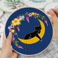 thumbnail image 6 of VOCHIC Cat Moon Embroidery kit for Beginners,Cross Stitch Kits for Adult Including Embroidery Cloth,Hoop, Color Threads,Needles and Instruction, 6 of 8