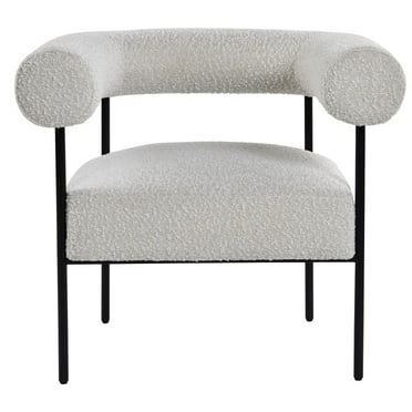 Palma Cream Boucle Metal Arm Chair