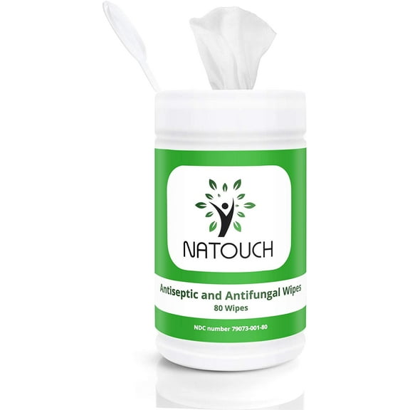 Natouch Body Wipes, Curing and Conditioning Skin fungal Disease Such as Ringworm, Athlete's Foot, Jock Itch with Antiseptic Functions. Rinse Free Gym Wipes for Wrestling Martial Arts - Amazon Vine